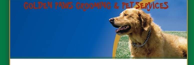Golden Paws Grooming & Pet Services sign